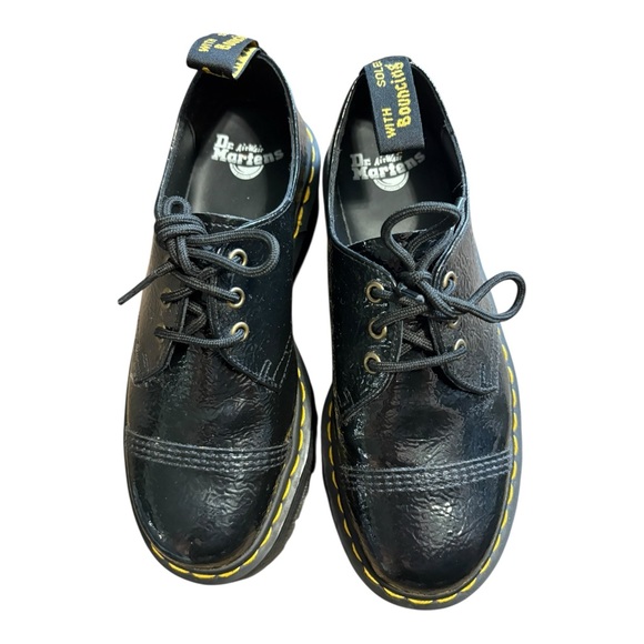 Dr. Martens 1461 Quad TC Distressed Patent Leather platform shoe Ladies 9 Men 8 - Picture 6 of 9